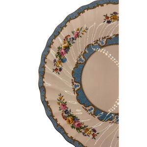 Fine Bone China Crown Staffordshire England R Cake Plate On Stand